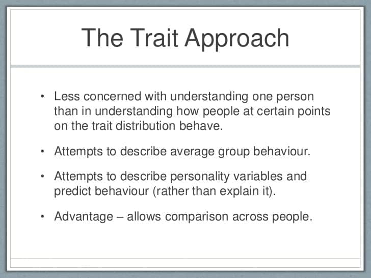 Image result for trait approach to personality