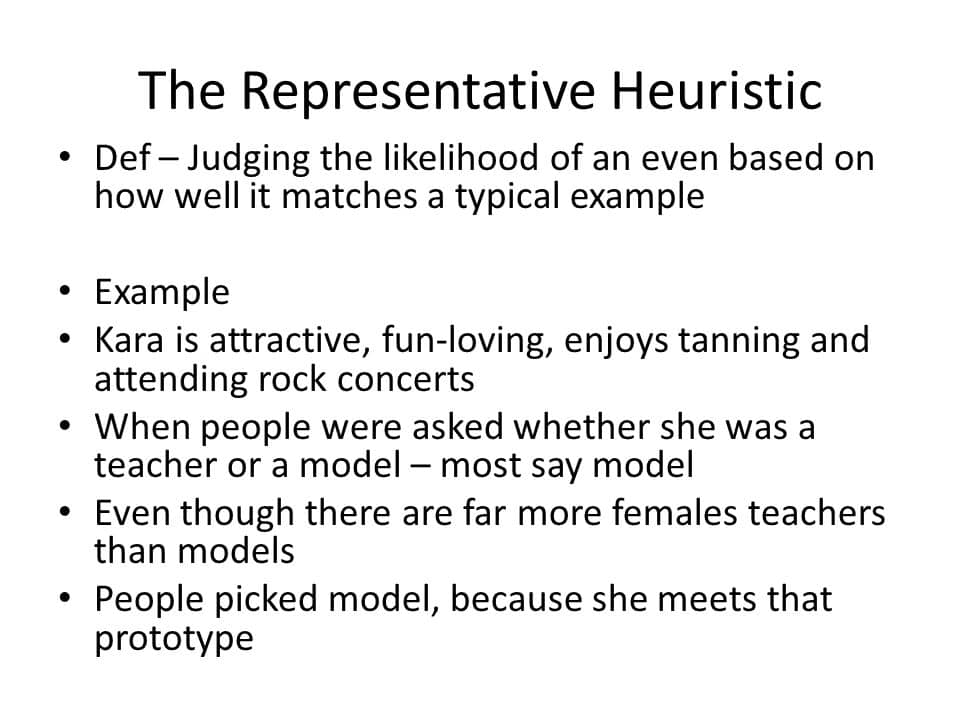 Image result for representative heuristic